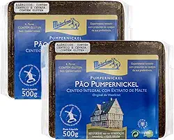 Pão Preto Pumpernickel Original 500g Meierbaer ( 2 X 500g )