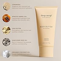 Vista 7 de Deep Steep Mantequilla corporal, 6 onzas – Rica hidratante con ceramidas, aceite de coco, aceite de argán y aloe vera – Vegana, belleza limpia, piel