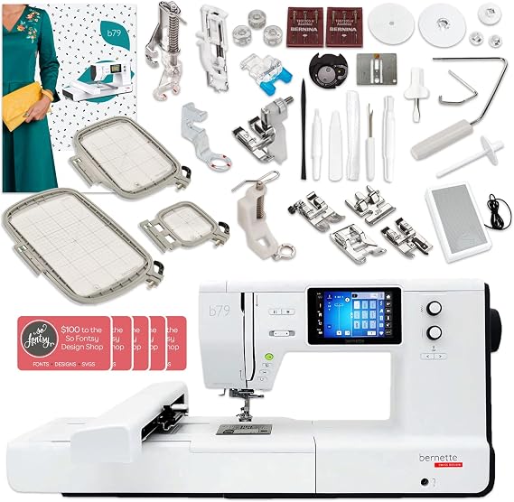 Bernette B79 Combo Sewing & Embroidery Machine Bundle with Designs