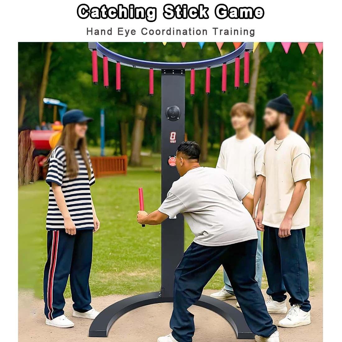 Hand Auge Koordinations-Training Fangspiel Mit Reflex-Stäben, Arcade-Spielautomat Mit Led-Licht & Musik-Reaktion Für Jahrmärkte, Events, Partys, Bars, Unternehmen Und Spieleabende |