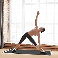 Vista 4 de Slide Boards for Exercise, Sliding Board with Sliding Booties, Slide Board Exercise Mat with End Stops 78.7" X 19.7" , Thickened Slide Mat for