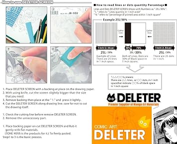 Deleter Screen Tone Jr JR-516 [ Blur Wind Speed Rain Pattern ] [Sheet Size 182x253mm (7.16x9.96)] For Comic Manga Illustration