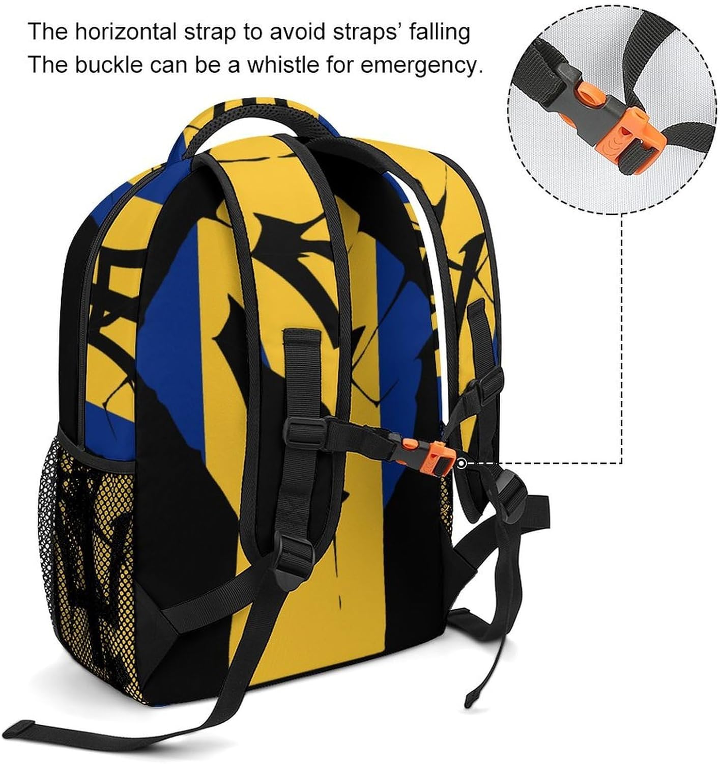 Barbados Barbadians Fist Unisex Backpack Casual Daypacks Lightweight Shoulders Bag for Camping Hiking Travel