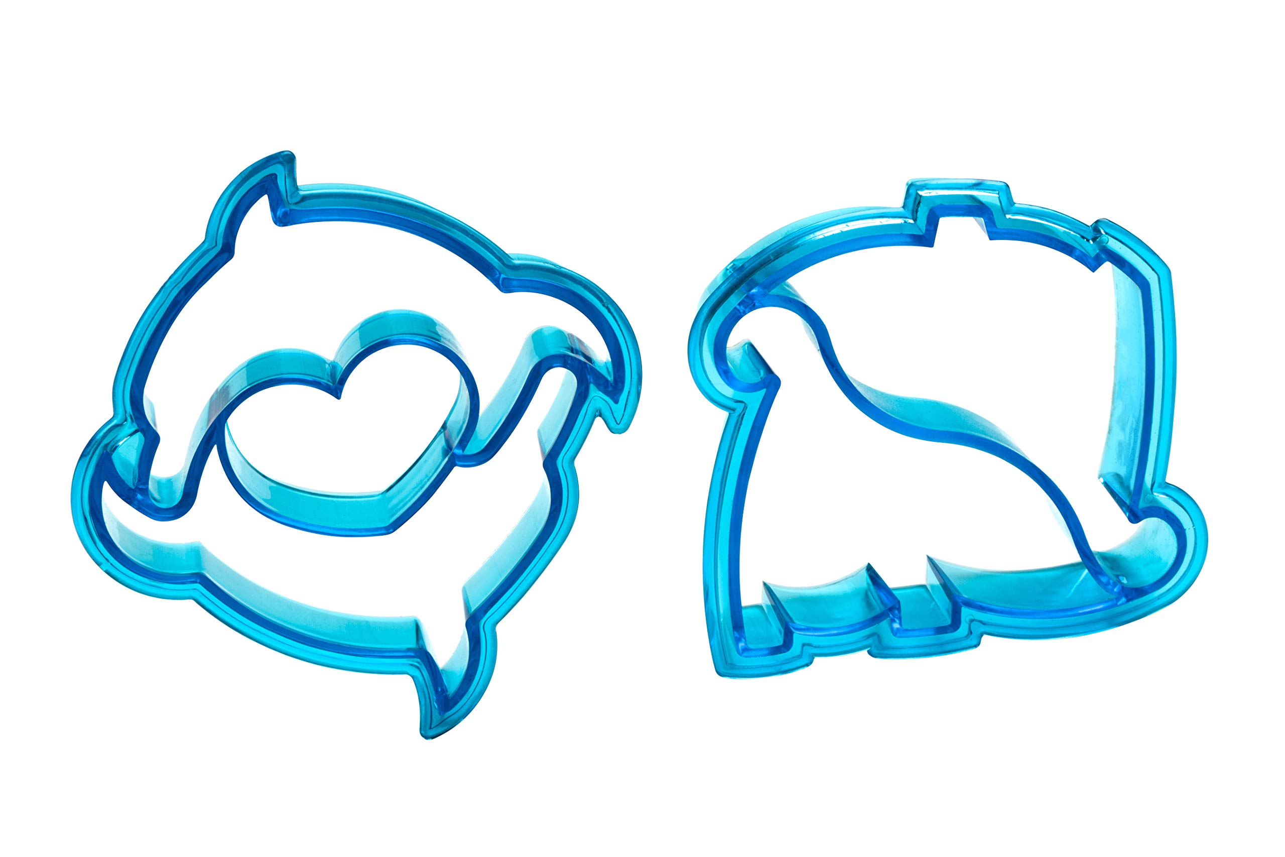 Orsina Dinosaur & Dolphin Sandwich Cutters - Blue - PP