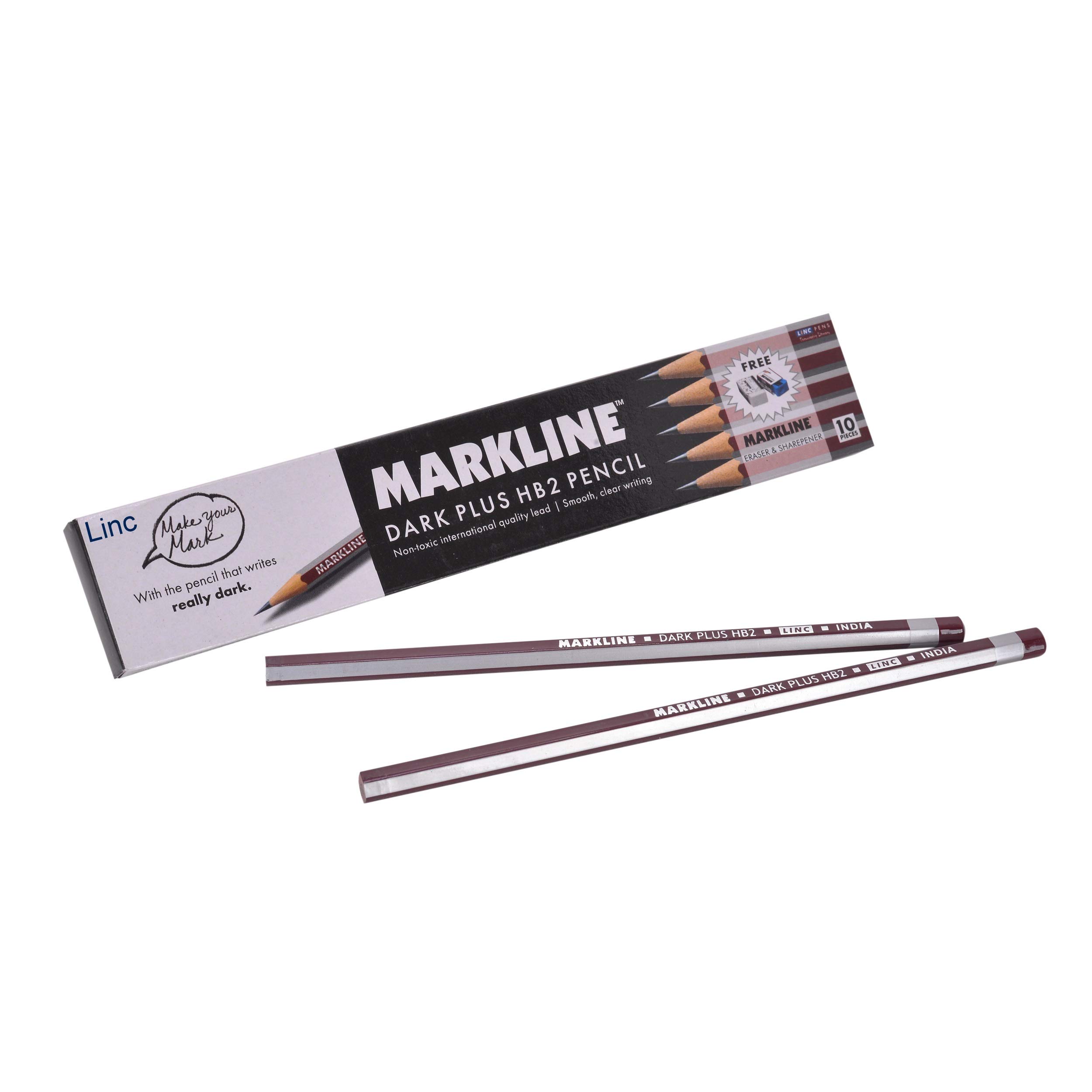 Linc Markline Extra Dark Plus HB2 Pencil, Pack of 30 : Amazon.in