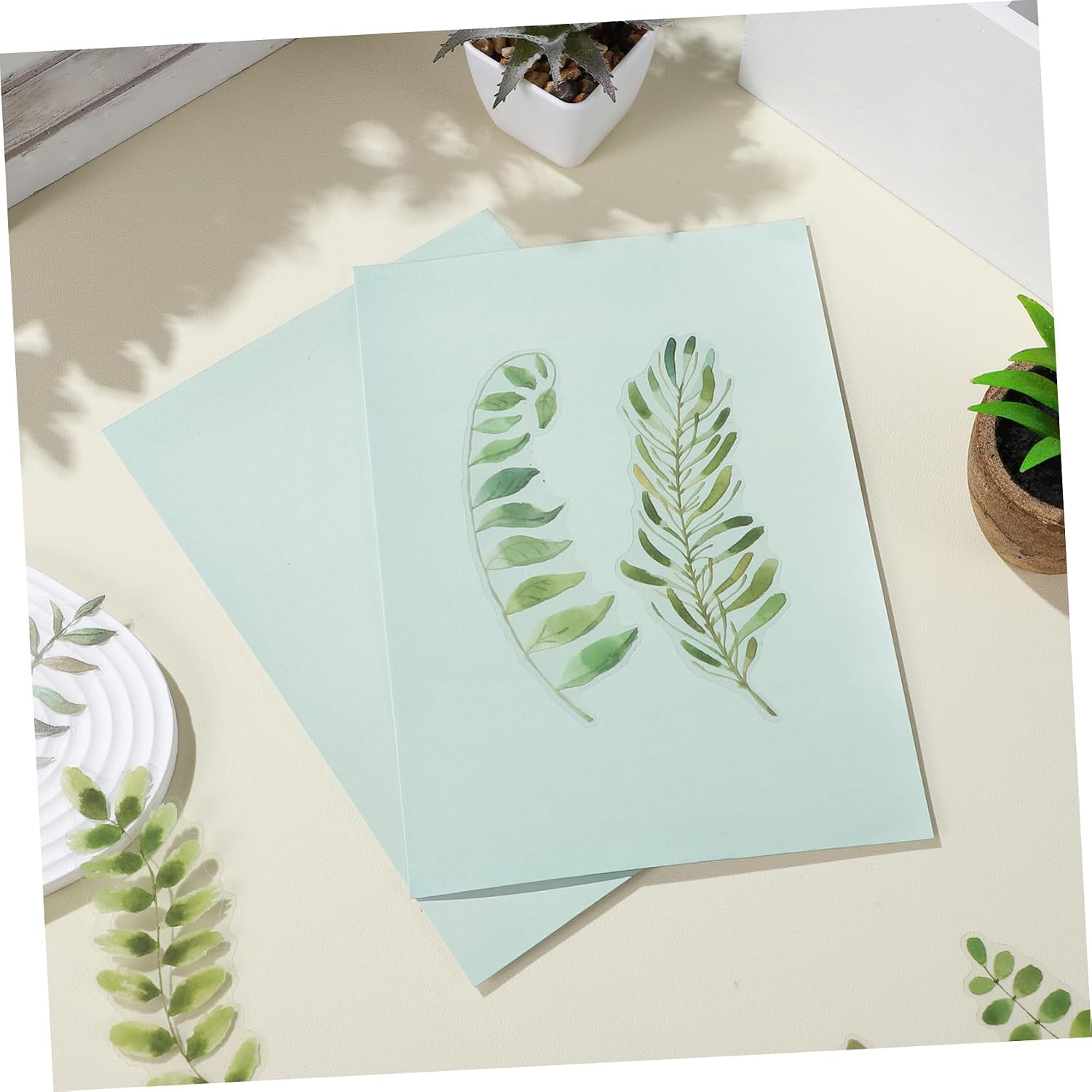 DIYEAH 1set Sun Activated Printing Paper Cyanotype Printing Kit Handmade Paper Sheets Cyanotype Tools