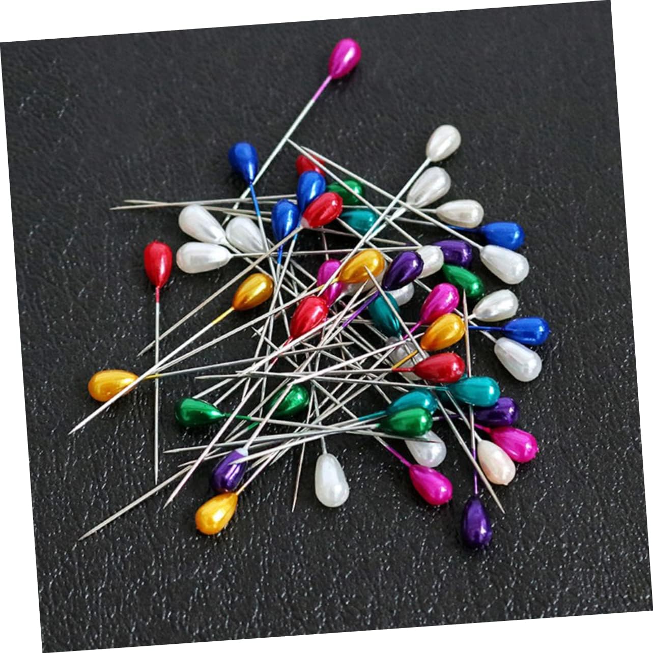 STOBOK 576 Pcs Long Pin Pearl Tiara Sewing Straight Fine Jewelry Decorative Straight Flat Straight Dressmaker Straight Stainless Steel Dressmaking Pins Quilting Straight Ball Head Wedding