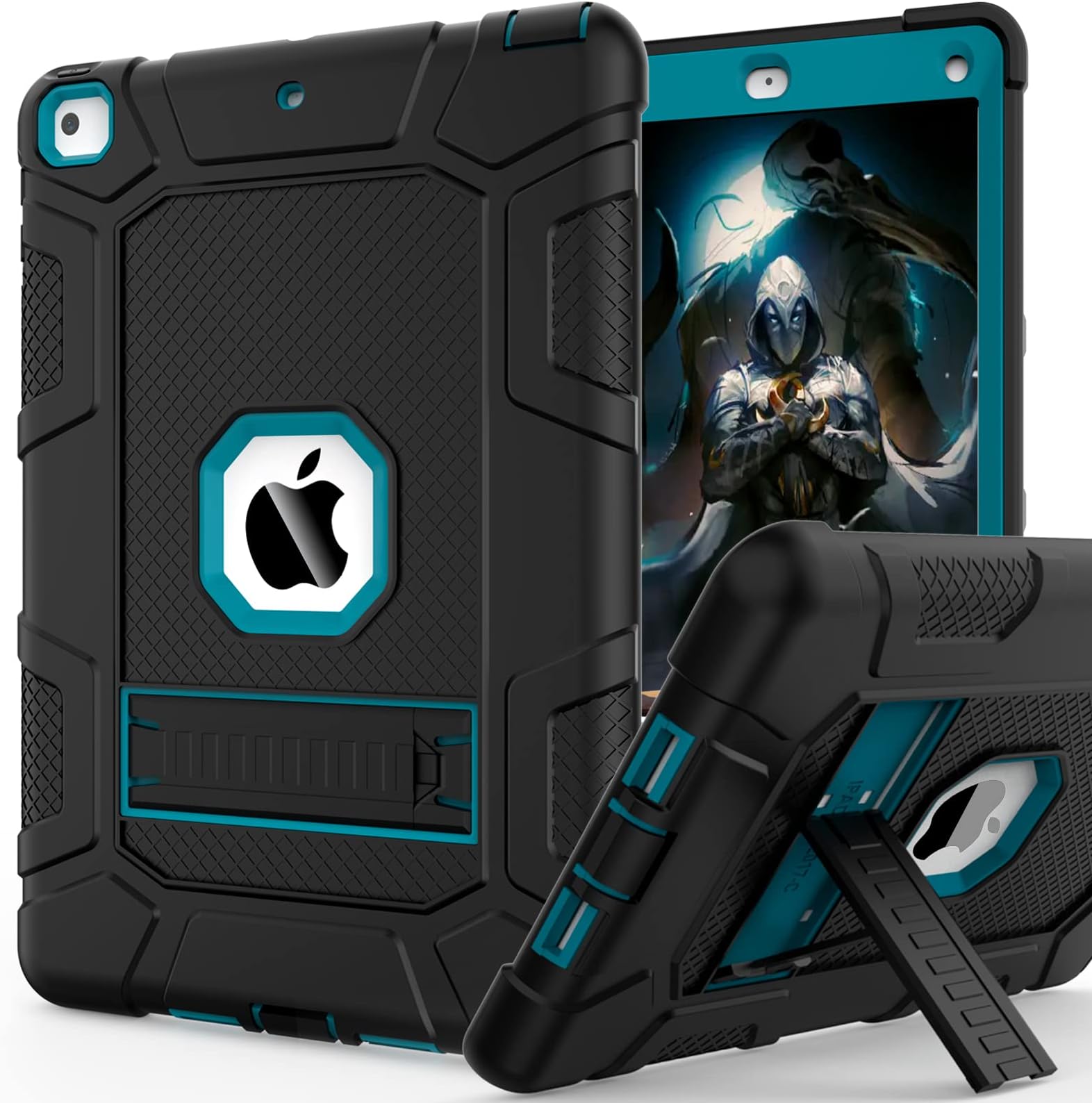 Rantice iPad 6th Generation Cases, iPad 5th Generation Case, iPad Air 2 Case, iPad 9.7 Case, Shockproof Rugged Drop Protection Cover Built with Kickstand for iPad 9.7'' A1893/A1954/A1822/A1823