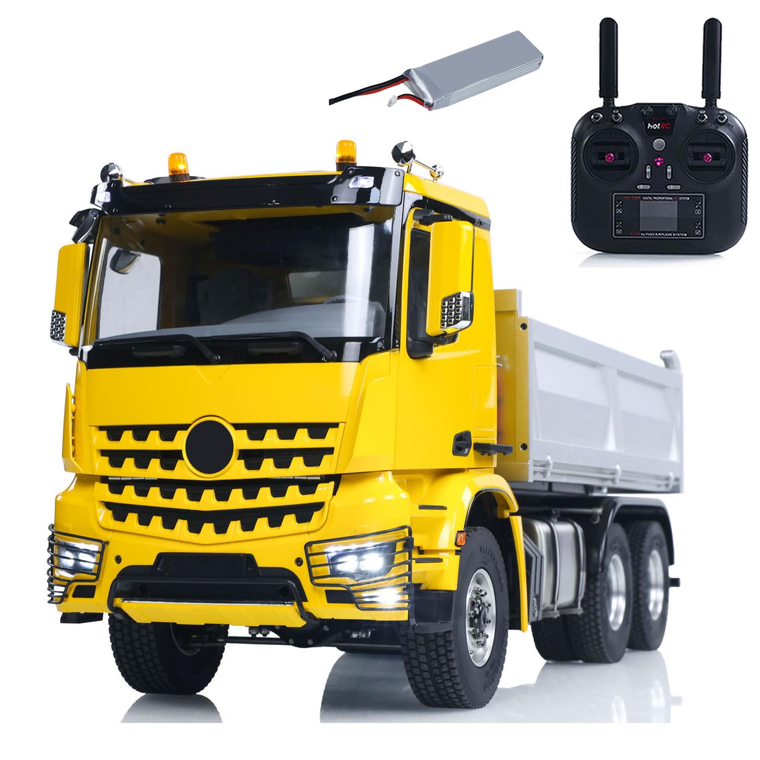 Metal Chassis Model RTR 1 14 RC Hydraulic Dumper 2Speed Remote Control Tipper Car 3Axles NO Lock Differential