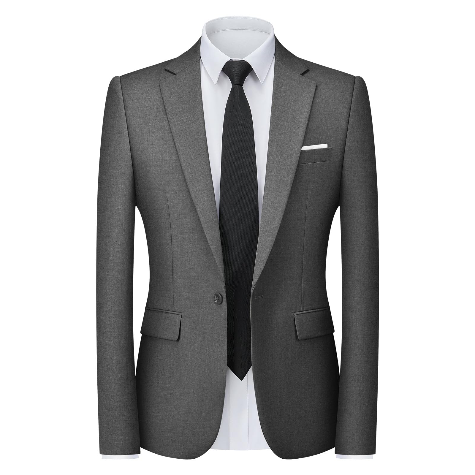Trajes para Hombre de 2 Piezas Slim Fit Vestido de Novia Traje de un Botón Suits de Negocios Chaquetas Pantalones