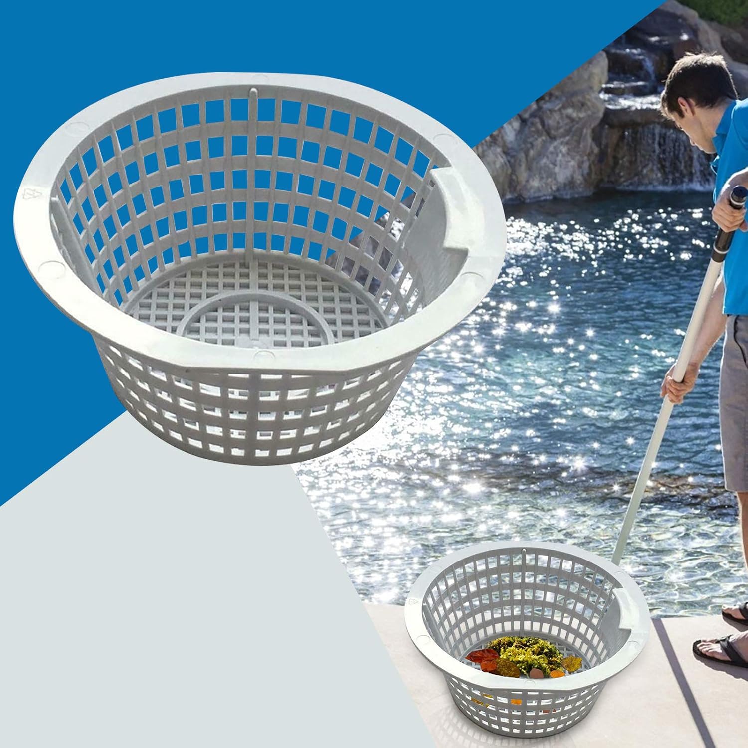 COMIOR Pool Skimmer Basket Pond Basket Pool Supply Filter