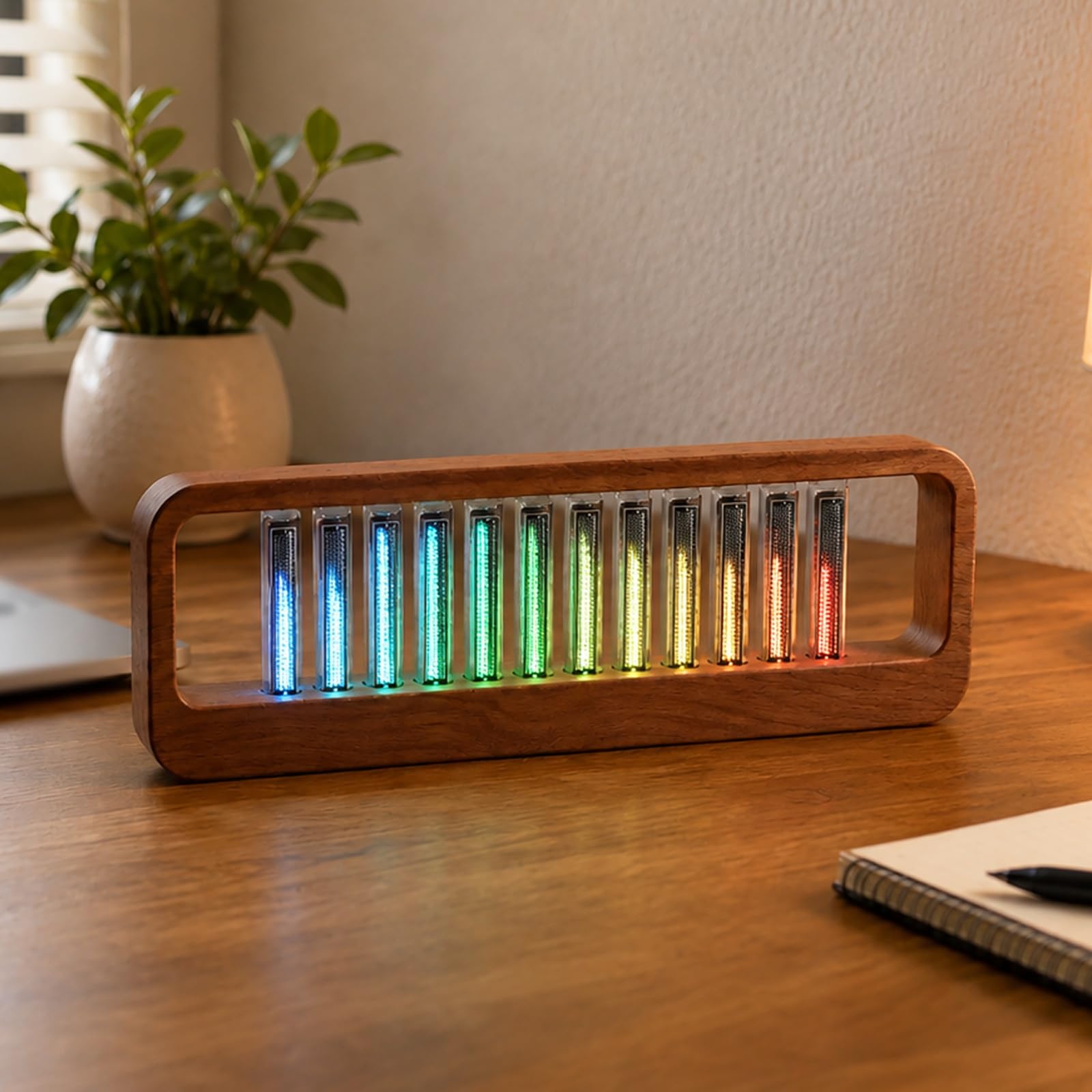 Wyświetlacz widma muzycznego LED, lampa RGB do odbioru dźwięku, regulowana jasność kolorów, do komputerów stacjonarnych, salonów gier, domowych imprez, prezentów dekoracyjnych(B)