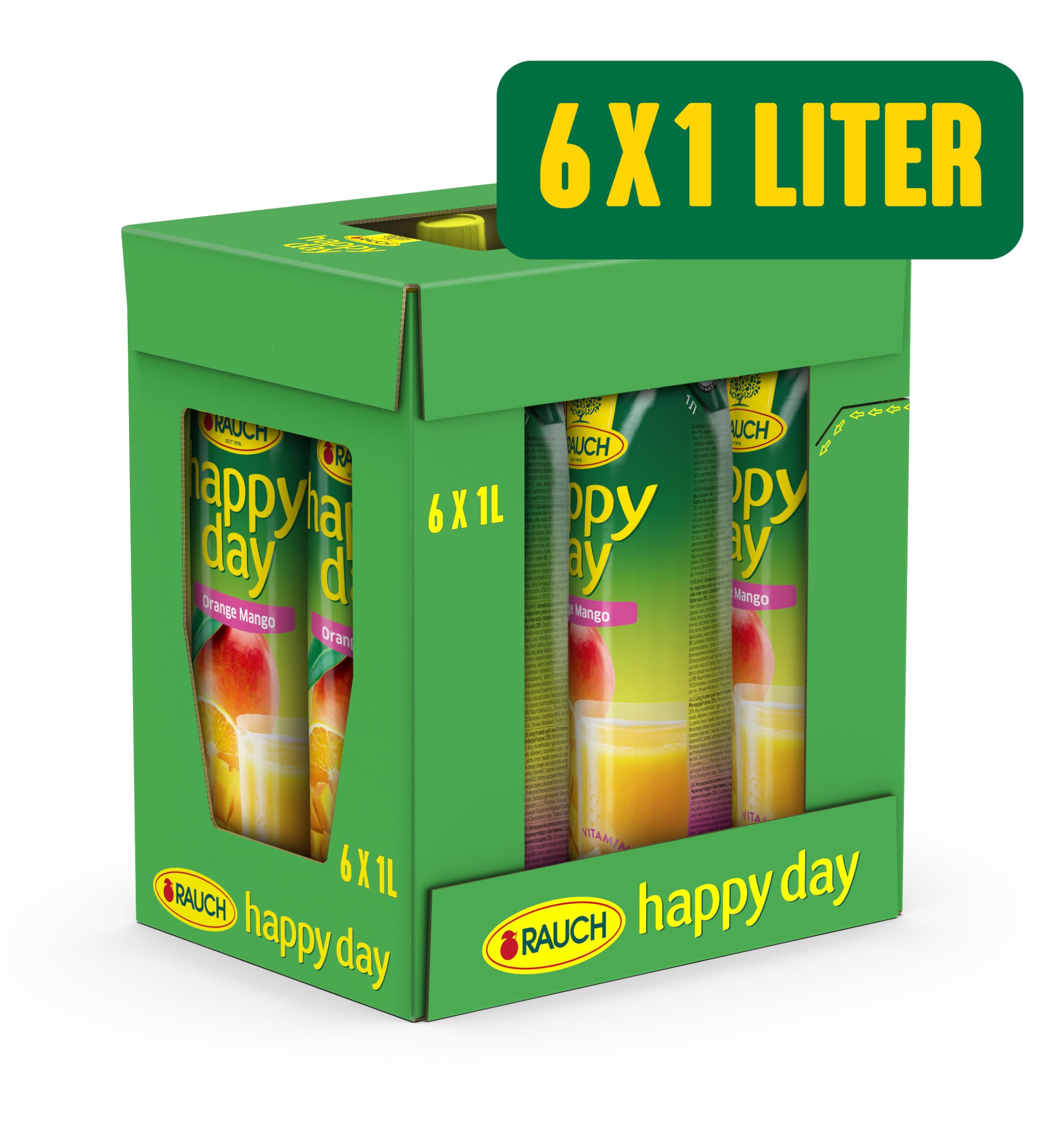 Humo, mango de color naranja, 6 unidades (6 x 1 L)