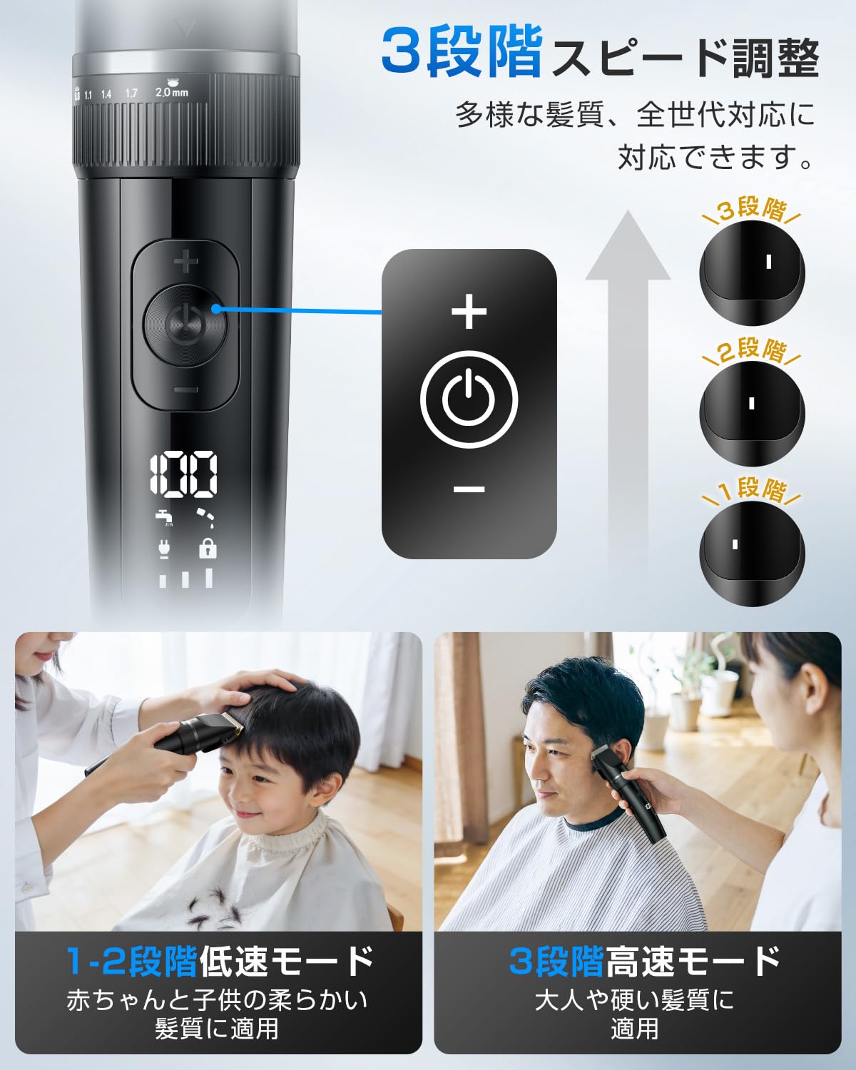 Amazon.co.jp: 【2026新登場・Type-C充電式・IPX7全身防水】バリカン