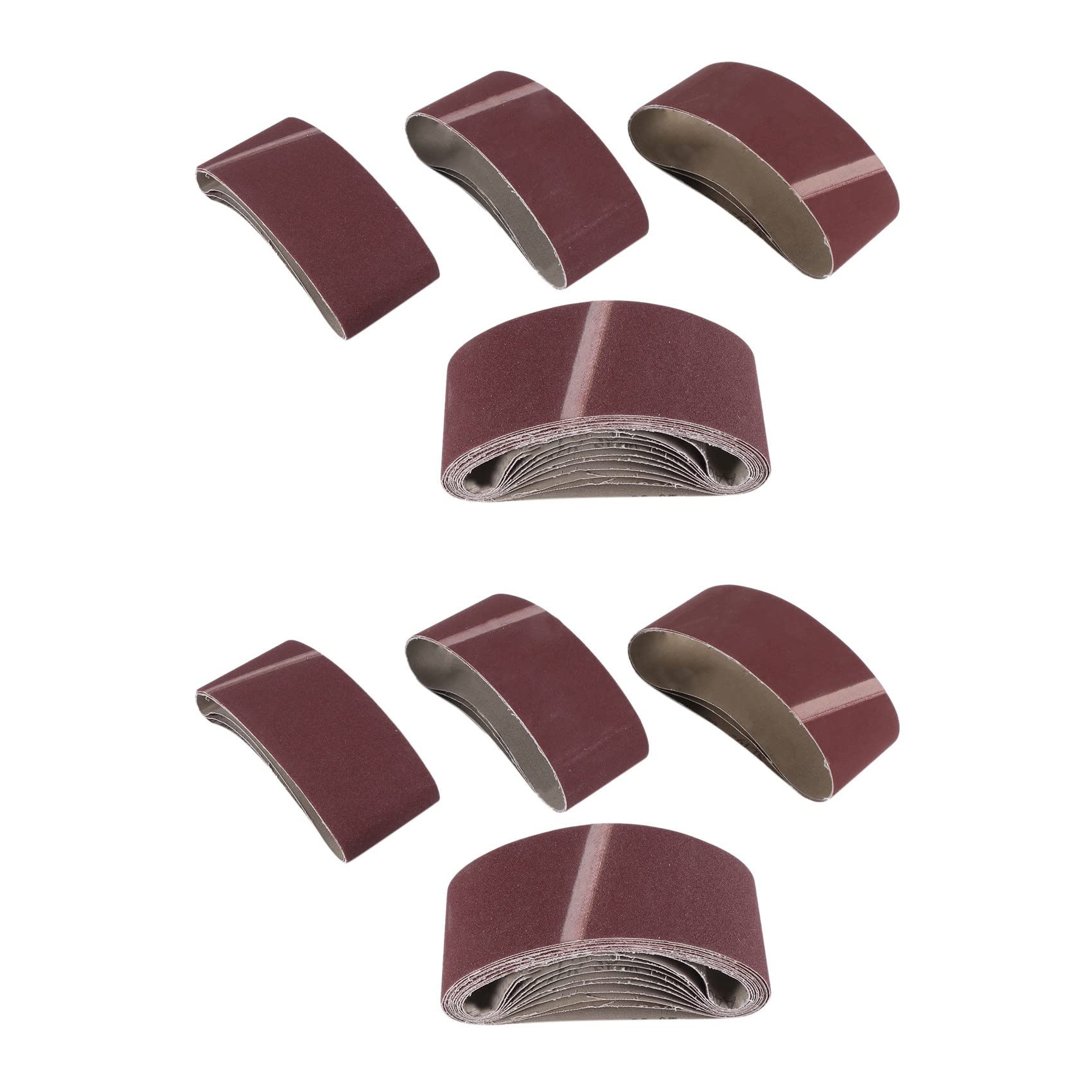 Jnchdghwa Reddish Brown 40Pcs 3X18 Sanding Belt Sanding Belts Belt Sander Paper