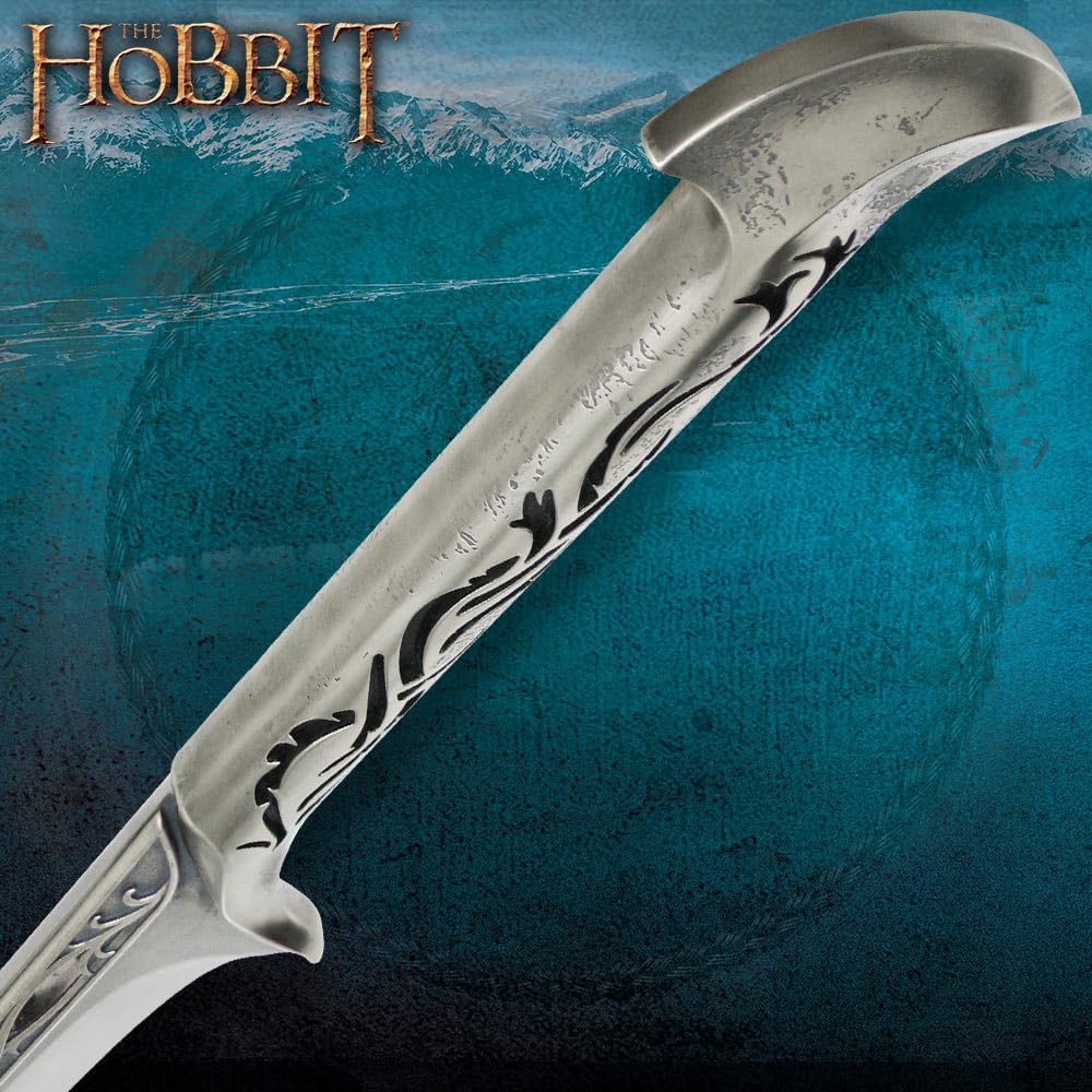 United Cutlery The Hobbit Elven King Thranduil Sword Replica | Stainless Steel Blade | Officially Licensed | Wood Wall Mount Display | Certificate of Authenticity | 41 7/8" Overall Length