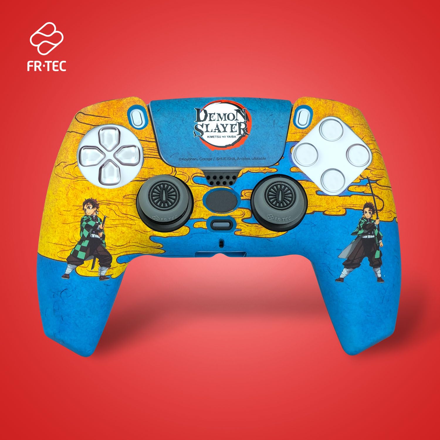 DualSense controller with FRTEC Demon Slayer hard case installed