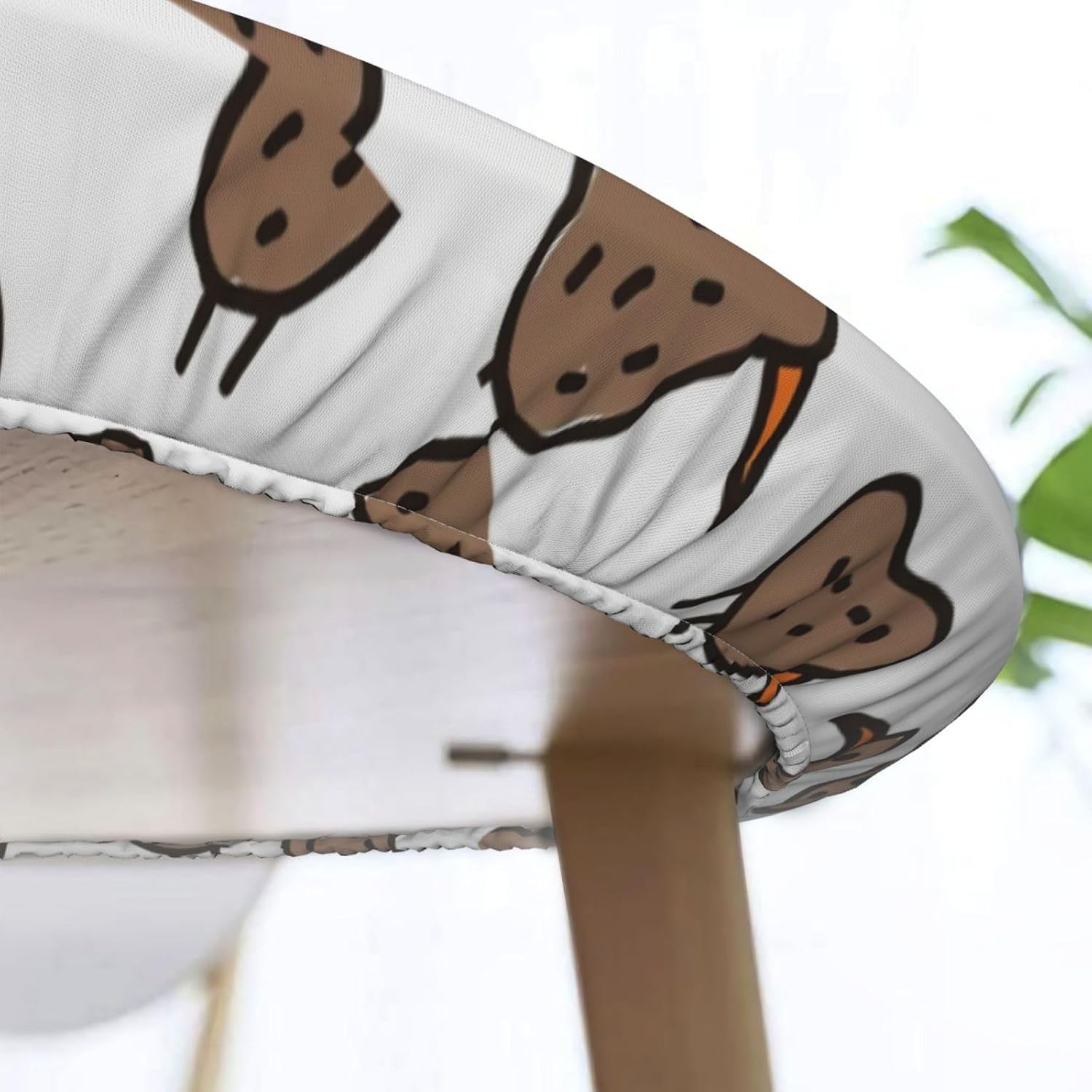Kiwi Birds Cute Print Outdoor Patio Kitchen Decor Supplies Wipeable Round Table Cloth for Indoor Outdoor