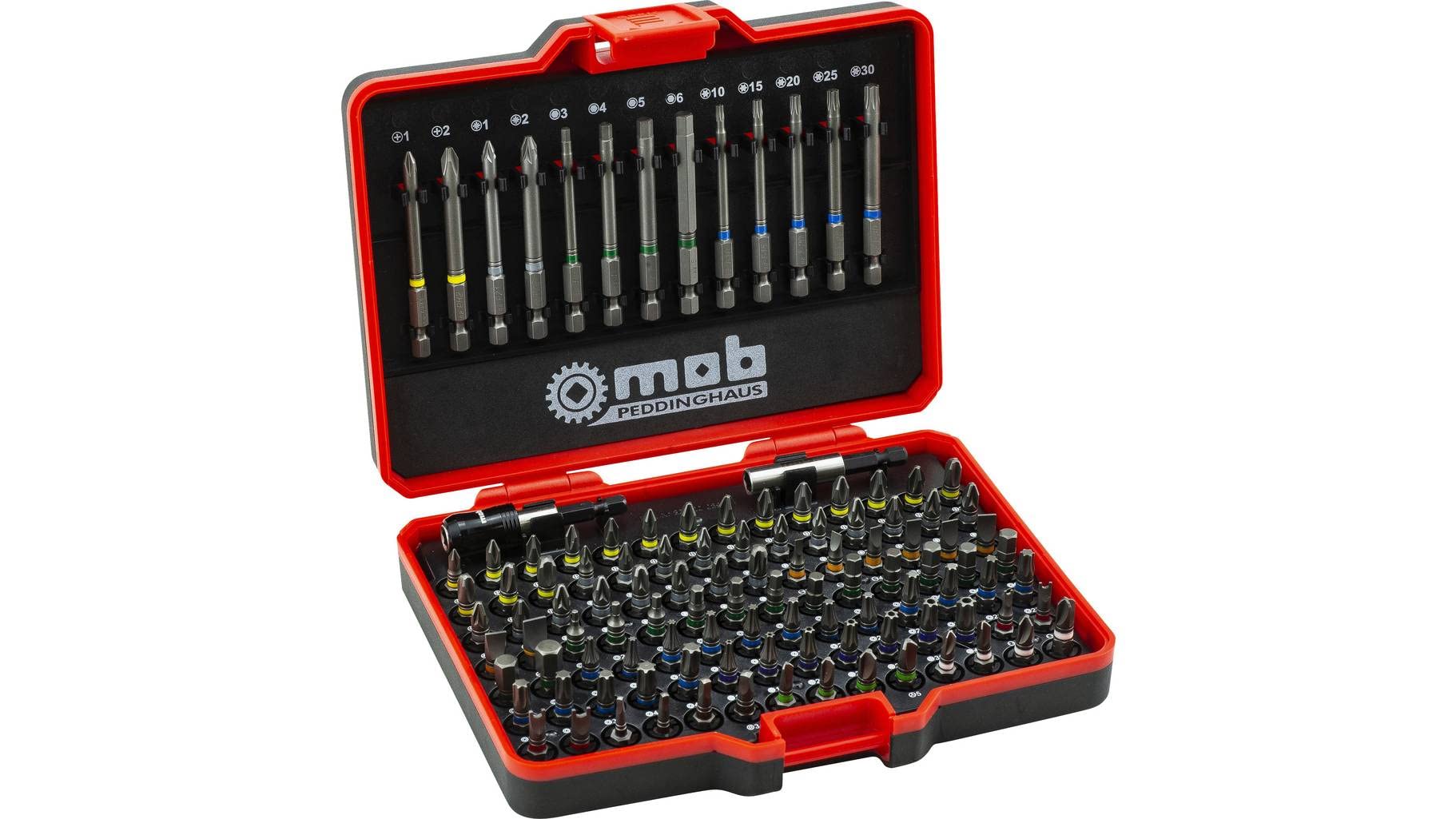 Peddinghaus Lot de 113 Embouts Aimantés avec 2 Porte-Embouts - Qualité Supérieure