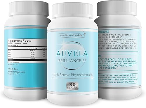 Miniatura 4 de Auvela Brilliance SF - Youth Renew Phytoceramides - Hidrata tu piel - Promueve una apariencia más juvenil y suavidad - Ayuda a prevenir la aparición