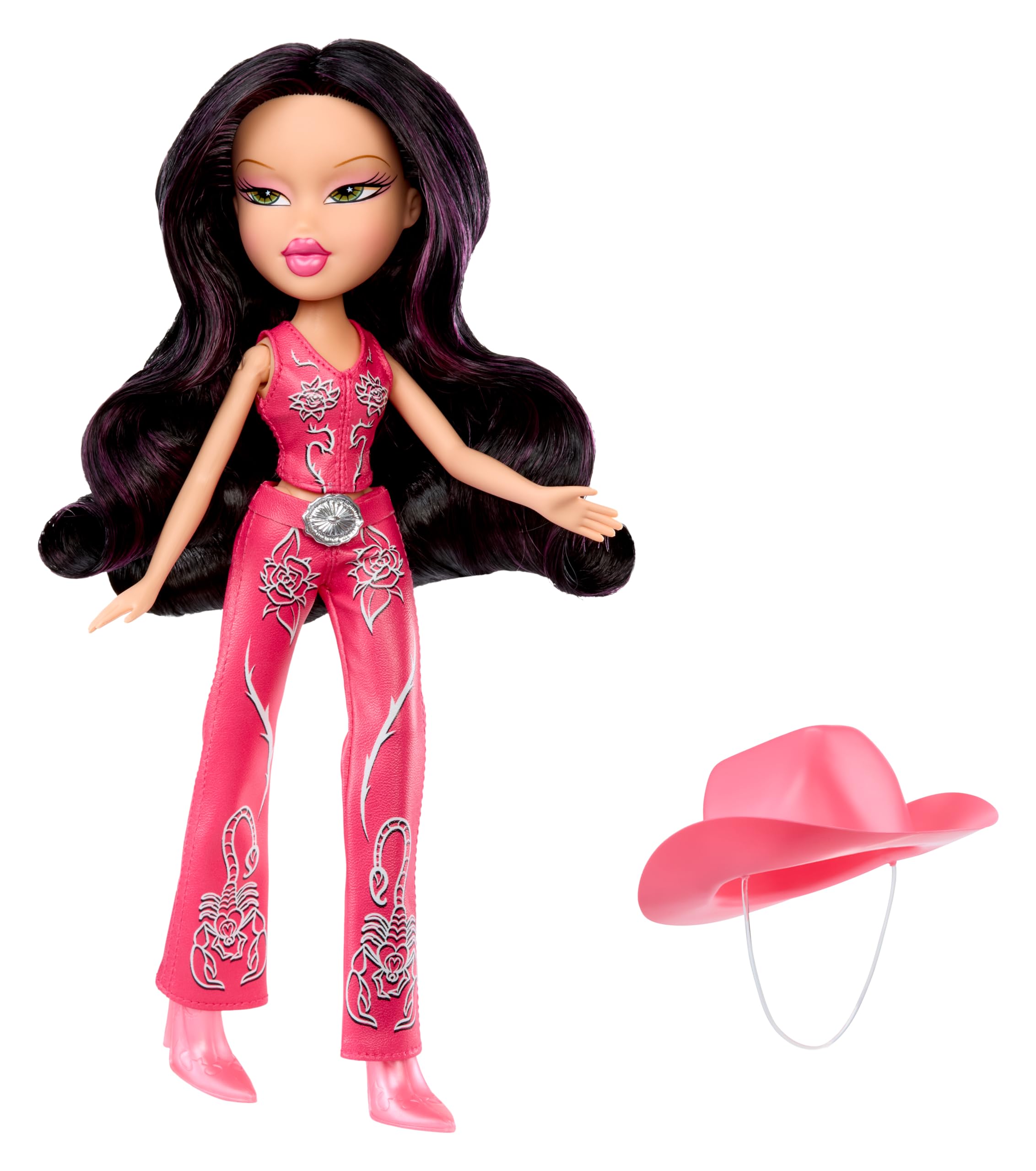 Bratz Sassy Stampede Jade – kolekcjonerska lalka modowa – lalka w stylu kowbojskim z kompletem ubrań i akcesoriami