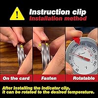 Vista 9 de Termómetro de carne de lectura instantánea Termómetro de cocina de 2 pulgadas para cocinar líquidos, filetes, verificación de temperatura de pavo