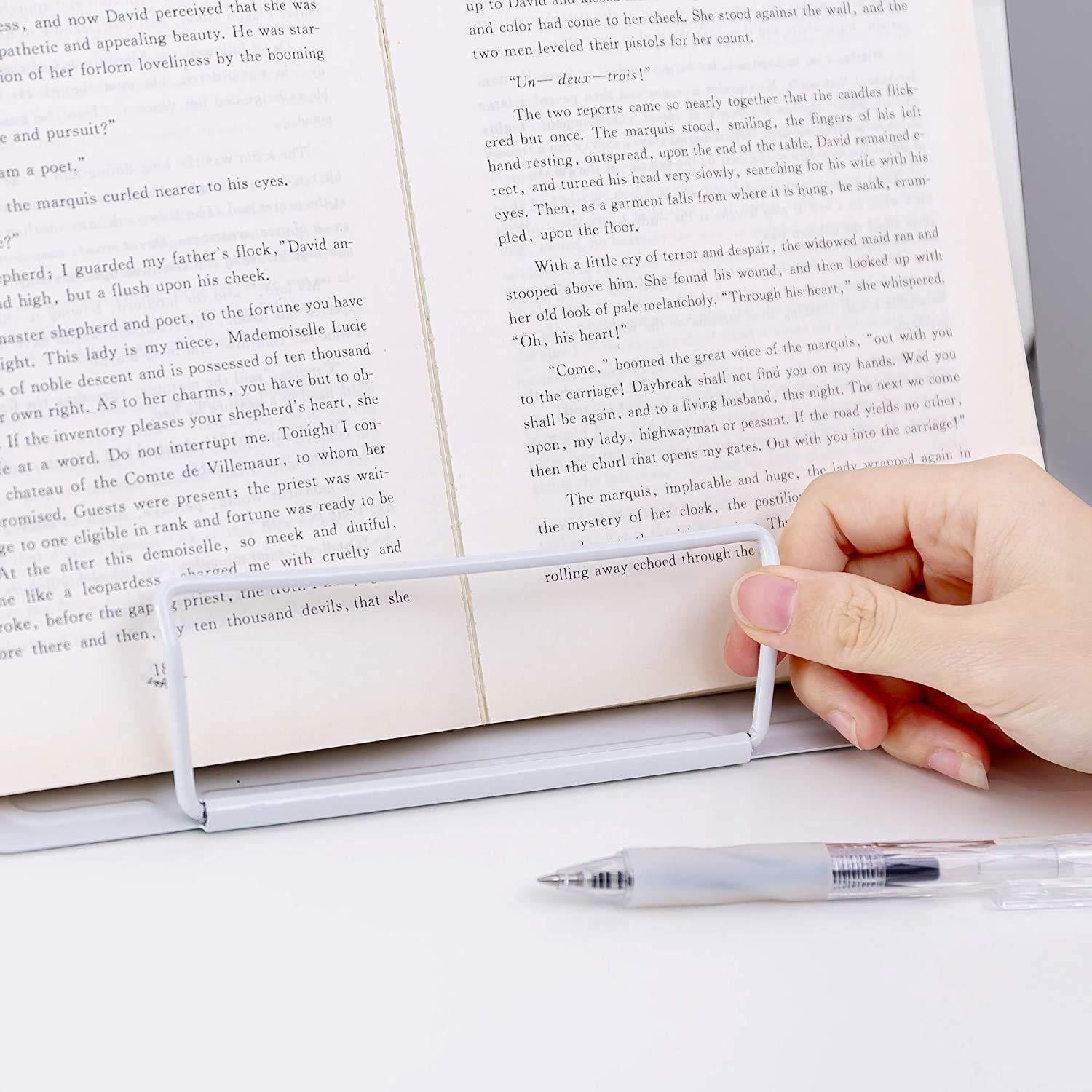 Leggio Pieghevole In Metallo Per Libri – 6 Angolazioni Regolabili, Con Clip, Dimensioni 26,5x22x4 Cm, Per Bambini E Adulti, Ufficio E Cucina