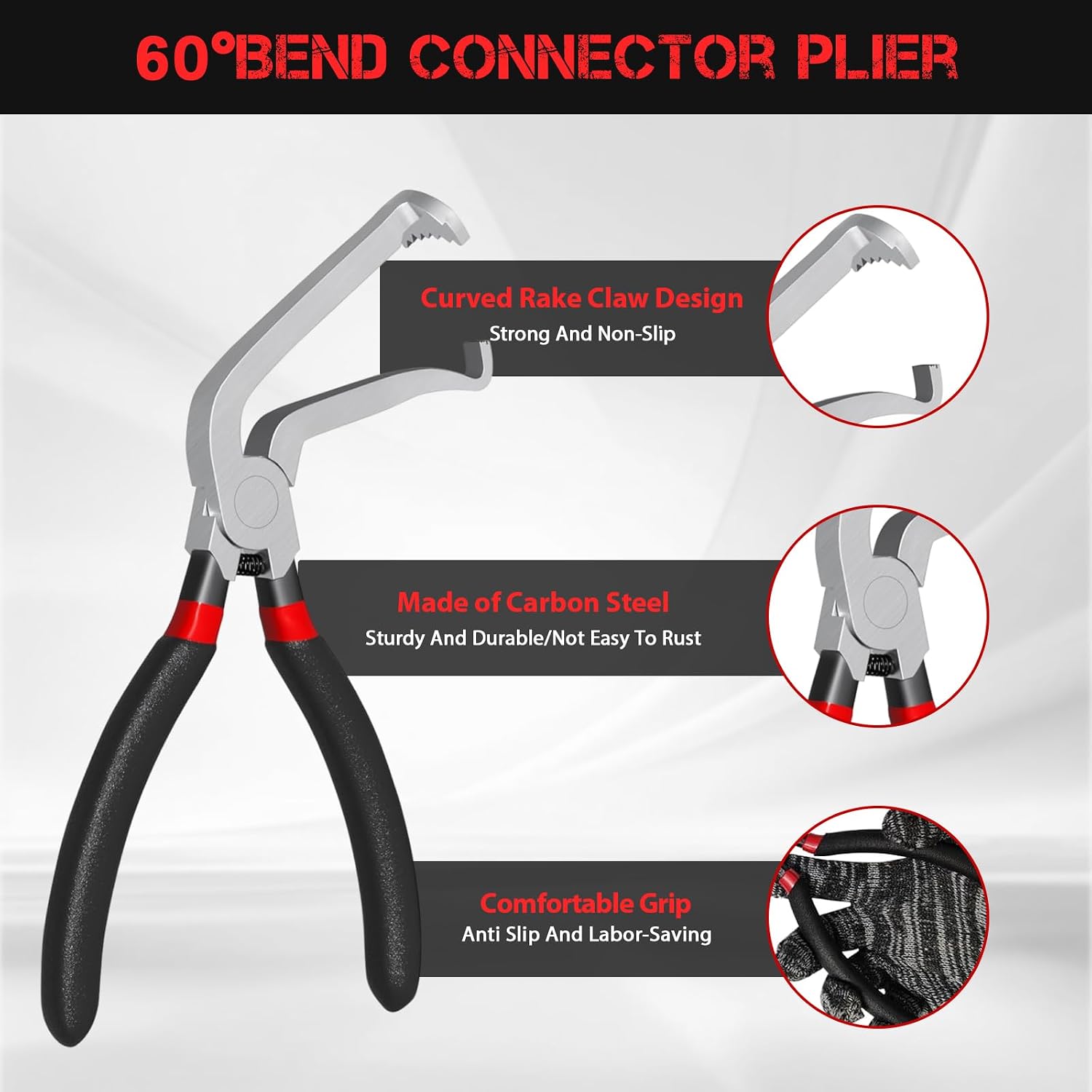 Electrical Disconnect Pliers,3 PCS Electrical Connector Pliers Electrical Connector Separator Tool for Connector Removal Fuel Line Air Flow Sensor