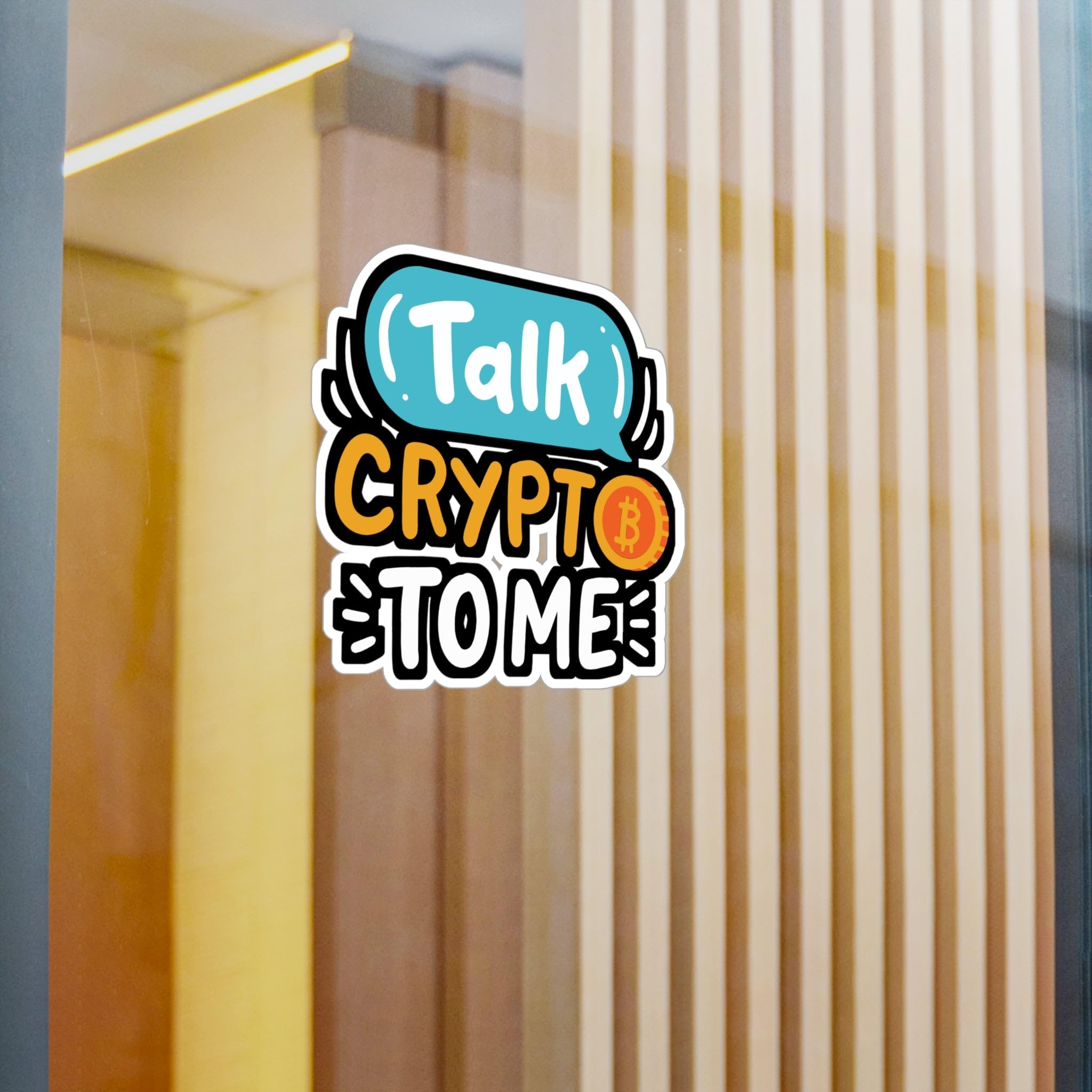 Amazon.com: Talk Crypto to Me - Cryptocurrency Sticker for Laptop Sticker.  Water Bottle Sticker, Vinyl Crypto Decal - Cryptocurrency Gift Satin,  Kiss-Cut, 8