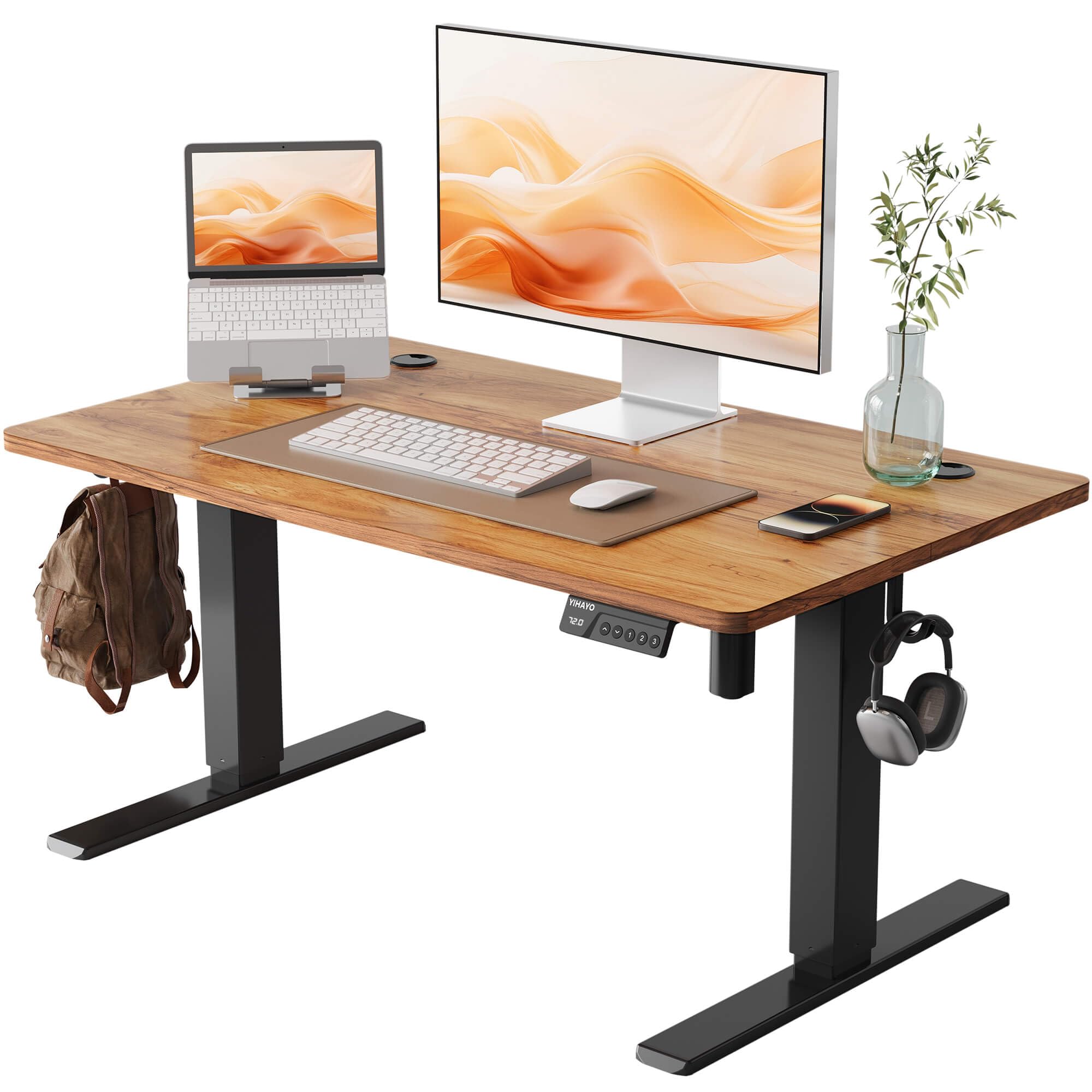 Amazon | YIHAYO ローデスク 高さ46-72cm 昇降デスク 幅100cm 奥行き