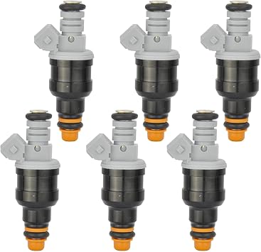 6pcs Fuel Injectors for 1994-1996 Mazda 1986-1991 Ford F-150, F-250, F-350, Mustang, Econoline, Ranger, Thunderbird & Lincoln Continental & Mazda B3000 & Mercury Sable 2.0L 2.5L 3.0L 3.8L 5.0L