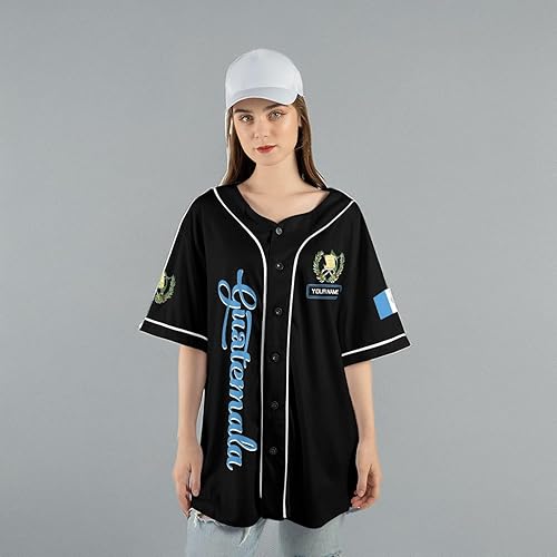 Miniatura 7 de Leeprints - Camiseta de béisbol de Guatemala personalizada para hombre y mujer, diseño de orgullo guatemalteco