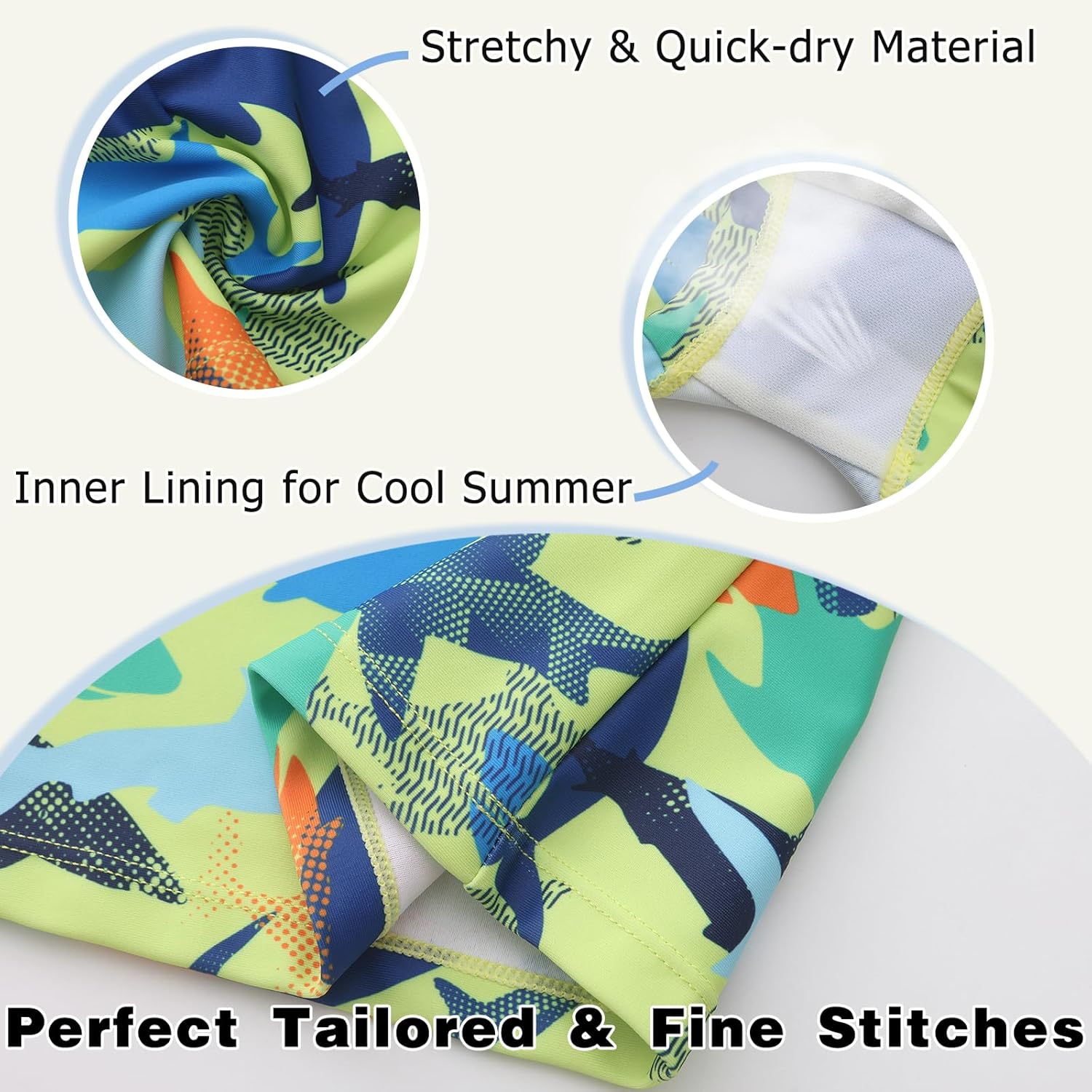 Boys Rash Guard Swim Set Boys Long Sleeve Swim Shirt with Swim Trunks Two Piece Bathing Suits for Toddler Baby Boys - Image 4