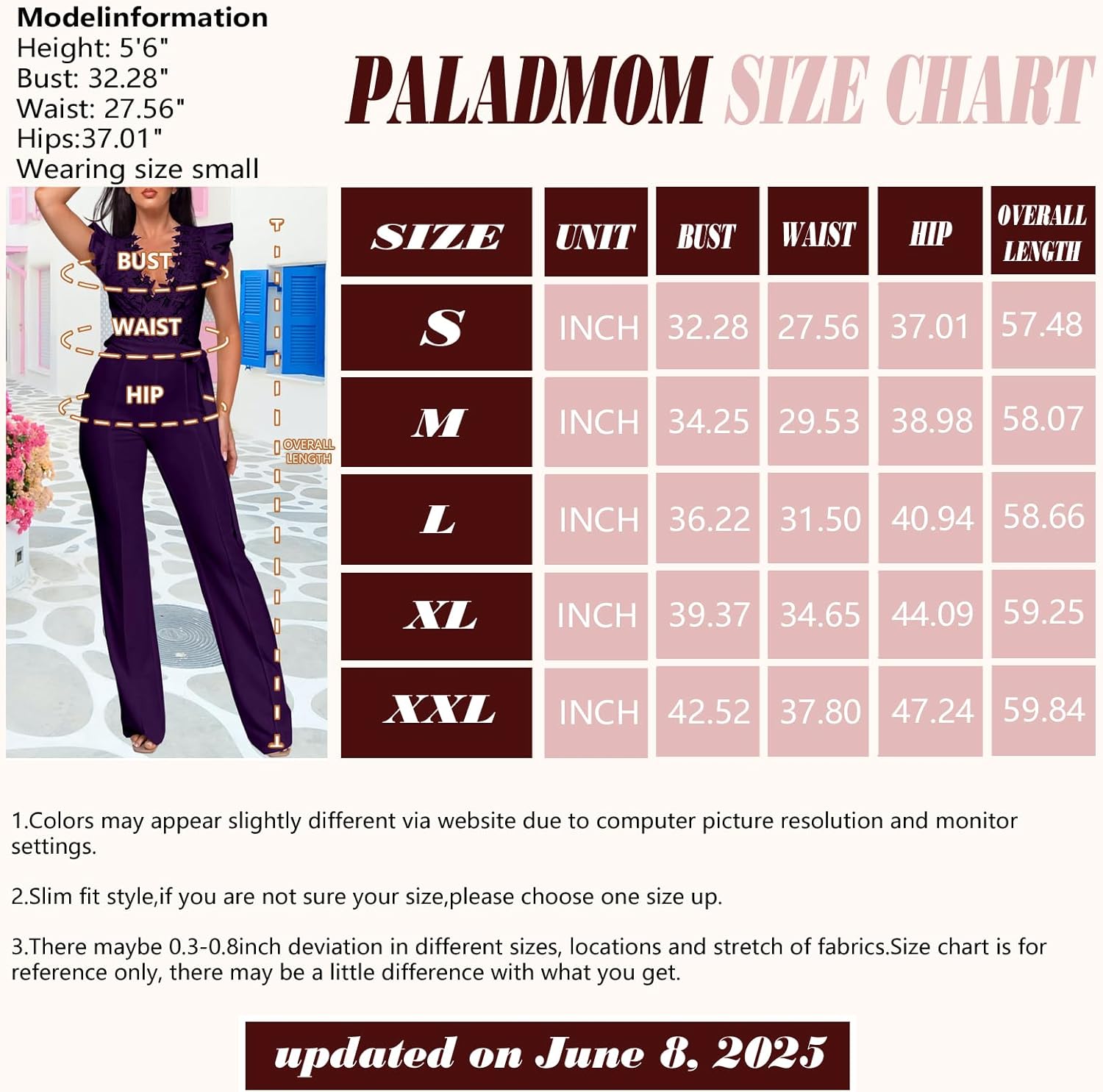 PaladMom Womens Elegant Plus Size Jumpsuits Sexy Back zipper Short Sleeve Mid Waist Wide Leg Straight Rompers - Image 3