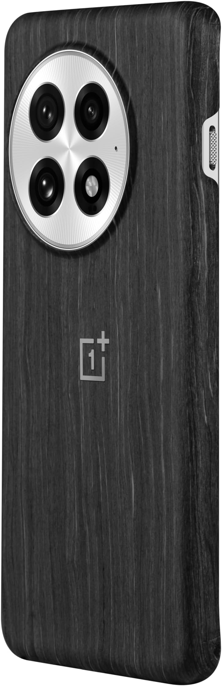 OnePlus 13 Wood Grain Magnetic Half-Pack Case Wood Black, Polycarbonate/Thermoplastic Polyurethane