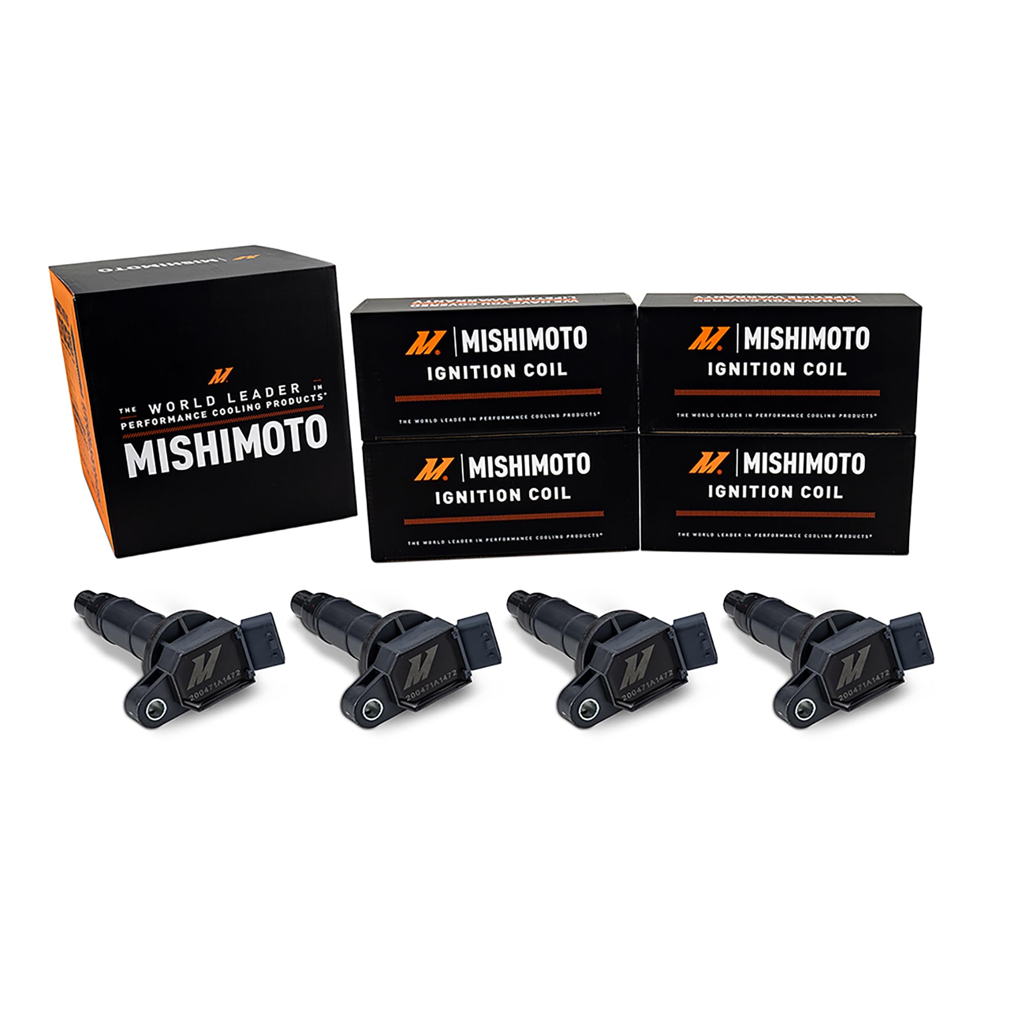 Mishimoto Ignition Coil Pack, Compatible with Toyota Camry 2.4L, 2002-2011, Set of 4