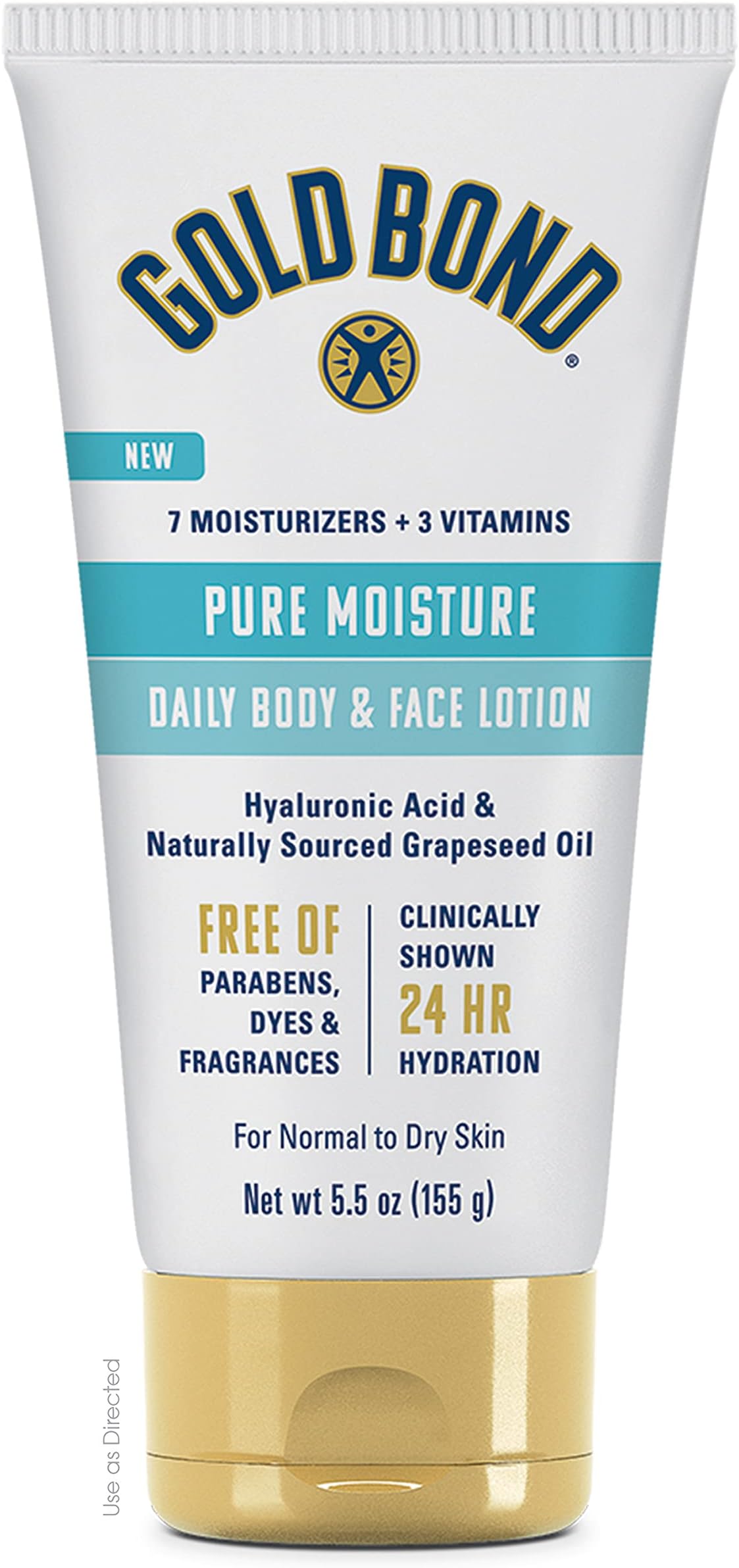 Gold Bond Pure Moisture Lotion, 5.5 oz., Ultra-lightweight Daily Body and Face Lotion