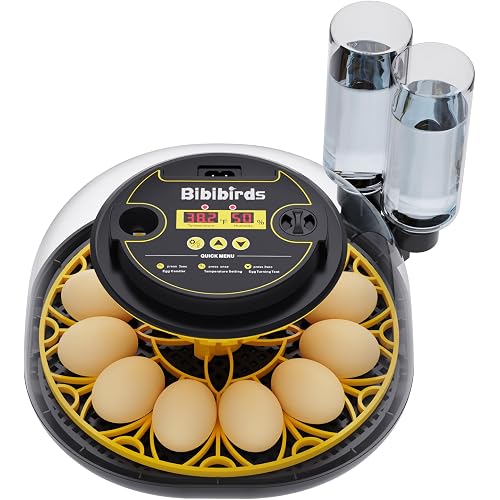 Incubators for Hatching Eggs with Automatic Egg Turning and Humidity DisplayTemperature Control Auto Water Fill Egg Candler 12Egg Hatch Chick Quail Duck Turkey Goose Parrot Bird Eggs