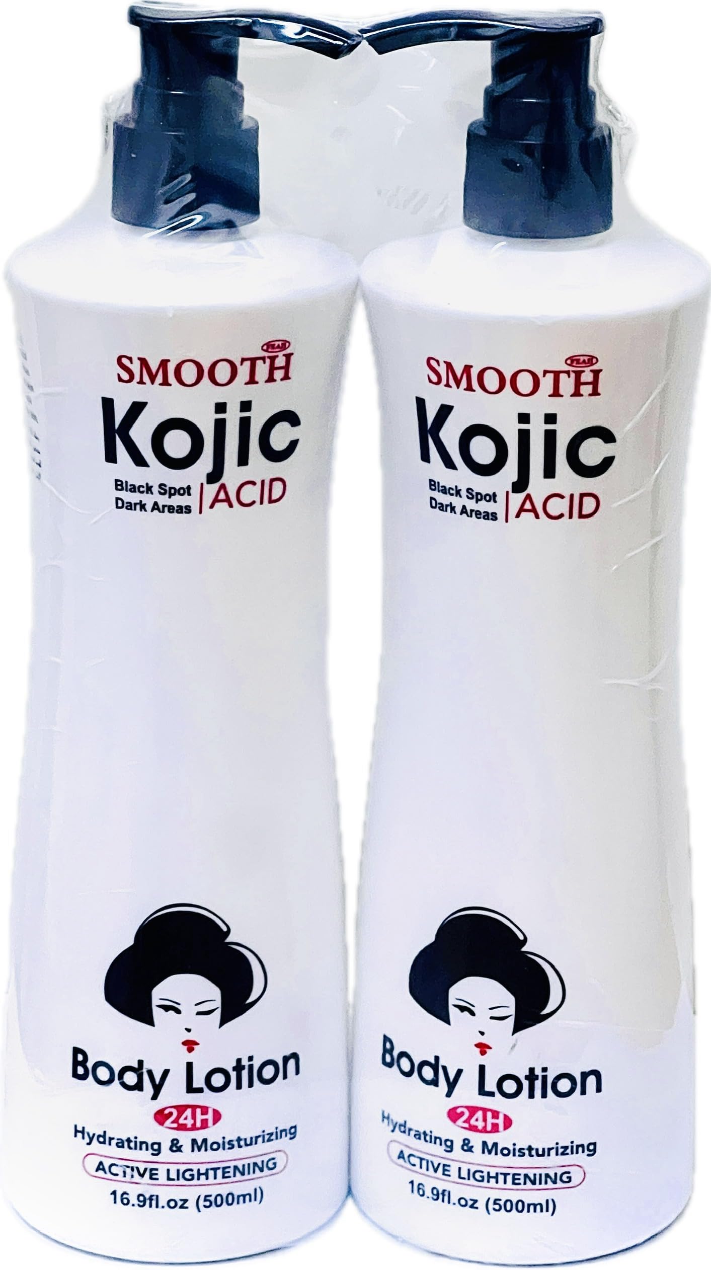 Smooth Kojic Acid Body Lotion - 24hr Hydrating & Moisturizing (500ml, Pack of 2)