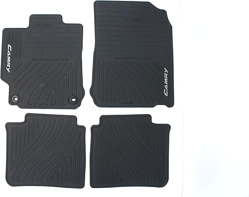 Juego de 4 alfombras delanteras y traseras para todo tipo de clima de Toyota Accesorios PT908-03120-20, color negro.