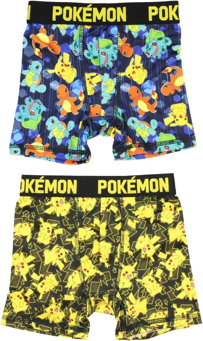 Pokemon Boys' 2pk Boxer Briefs (xs 4, purple)