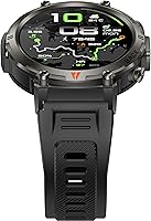 Vista 17 de Reloj inteligente militar para hombre, reloj GPS con linterna, brújula 3ATM, impermeable, resistente, táctico, inteligente, Bluetooth, 1.45