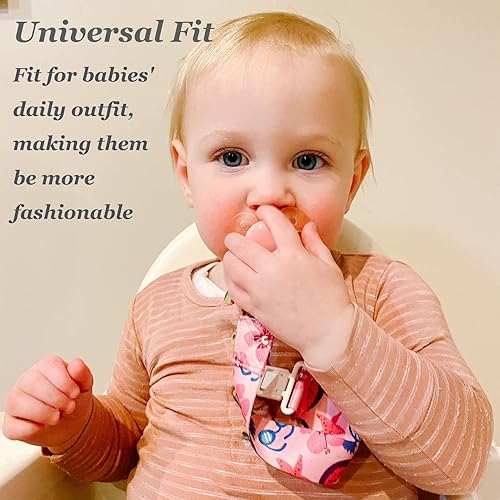 Miniatura 2 de Babygoal Clips para chupete, paquete de 6 soportes para chupete para niños y niñas, se adapta a la mayoría de estilos de chupones y juguetes para