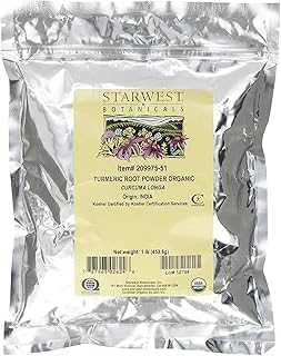 Starwest Botanicals Organic Turmeric Root Powder, 1 Pound Bulk