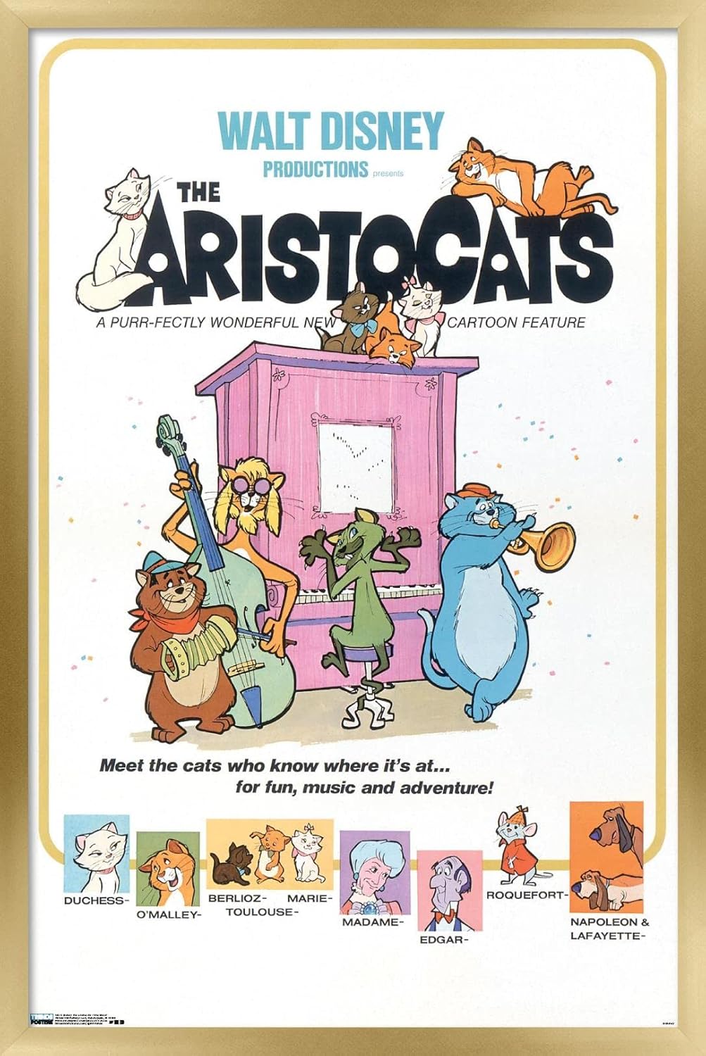Trends International Disney The Aristocats - One Sheet Wall Poster, 22.375" x 34", Premium Unframed Version