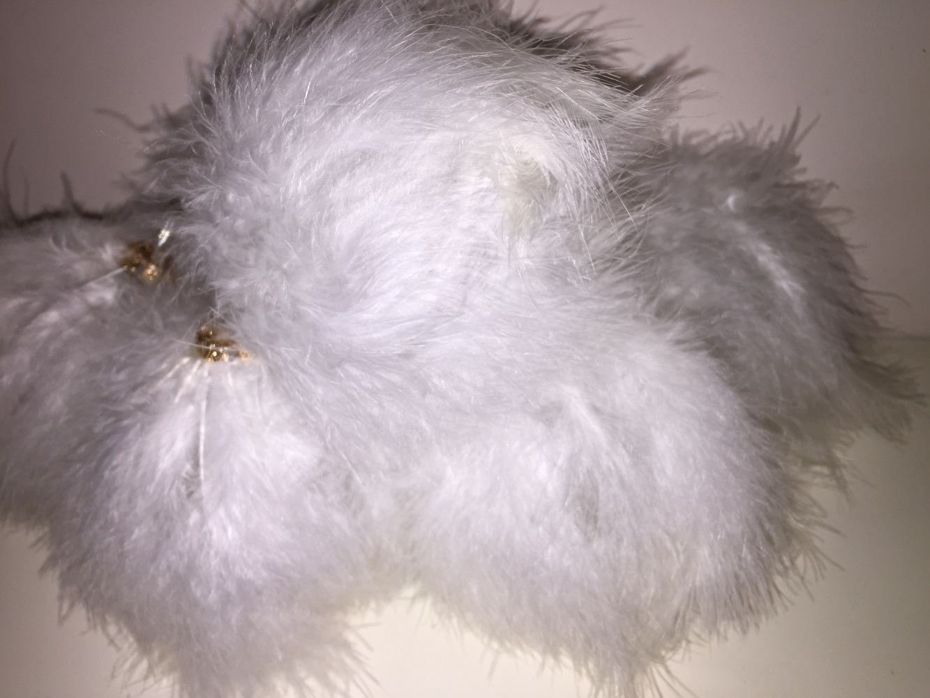 Triflora Christmas Feather Bauble Light String Garland. Battery Operated.