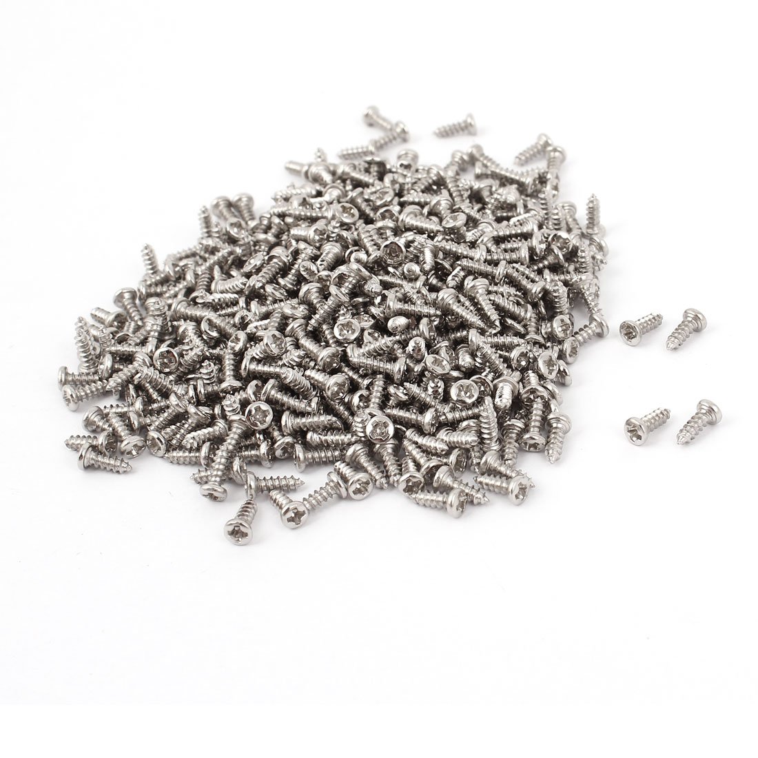 Uxcell Silver Sourcingmap 2M X 6Mm Metal Self Tapping Magnetic Phillips Head Screws 1000 Pcs