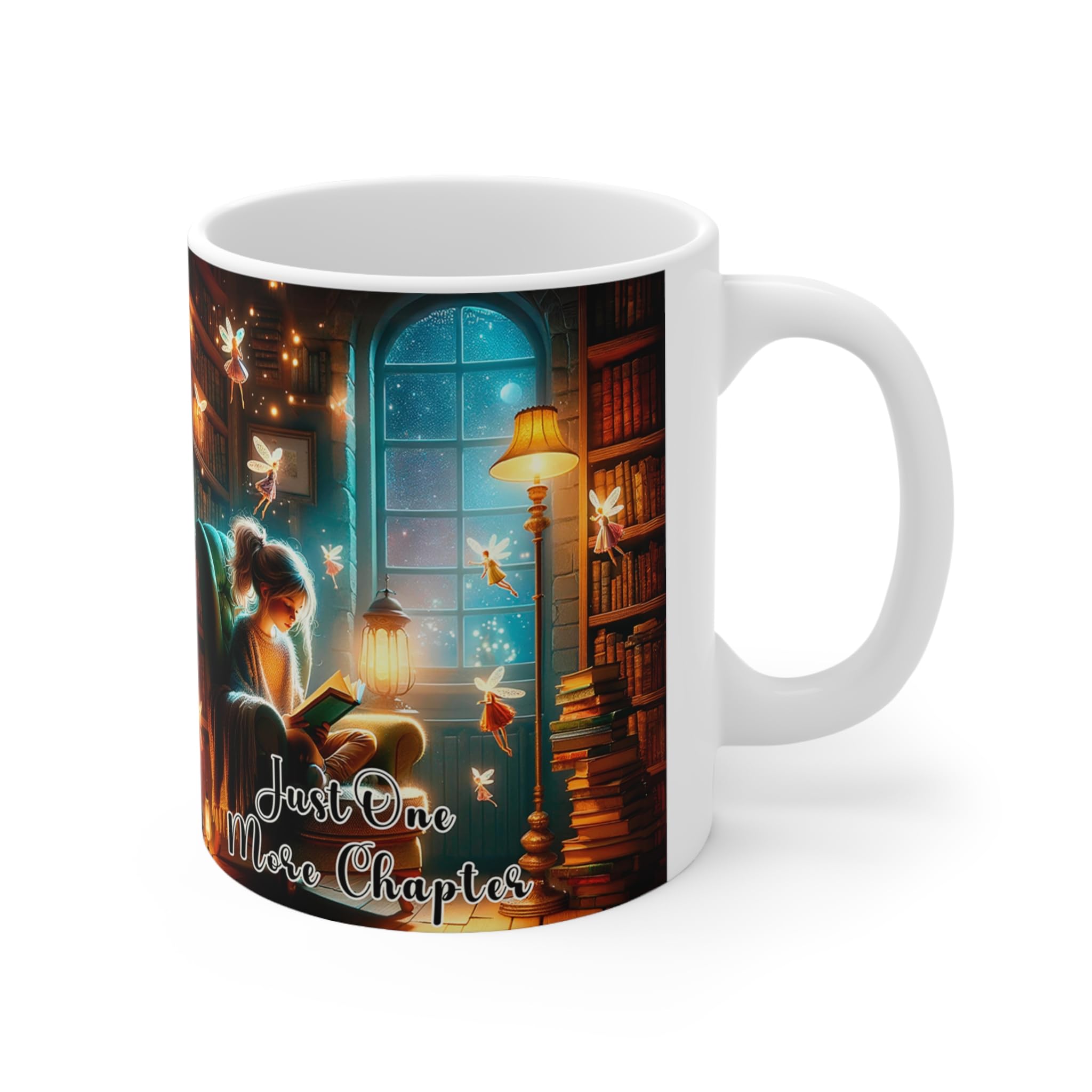 ecochoaJust One More Chapter Mug for Book Lovers Ceramic Mug for Reading Lovers Fantasy Breakfast Mug Original Breakfast Mugs Gift to Readers 11oz