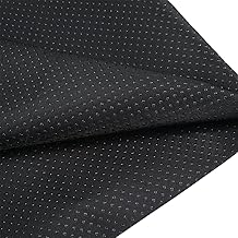 GORGECRAFT 1.55 x 1M Non Slip Final Backing Fabric Black PVC Vinyl Cloth Primary Rug Tufting Pad Round Dot Keep in Place Cloth for DIY Crafting Making Carpets Seat Cushion Punch Accessories