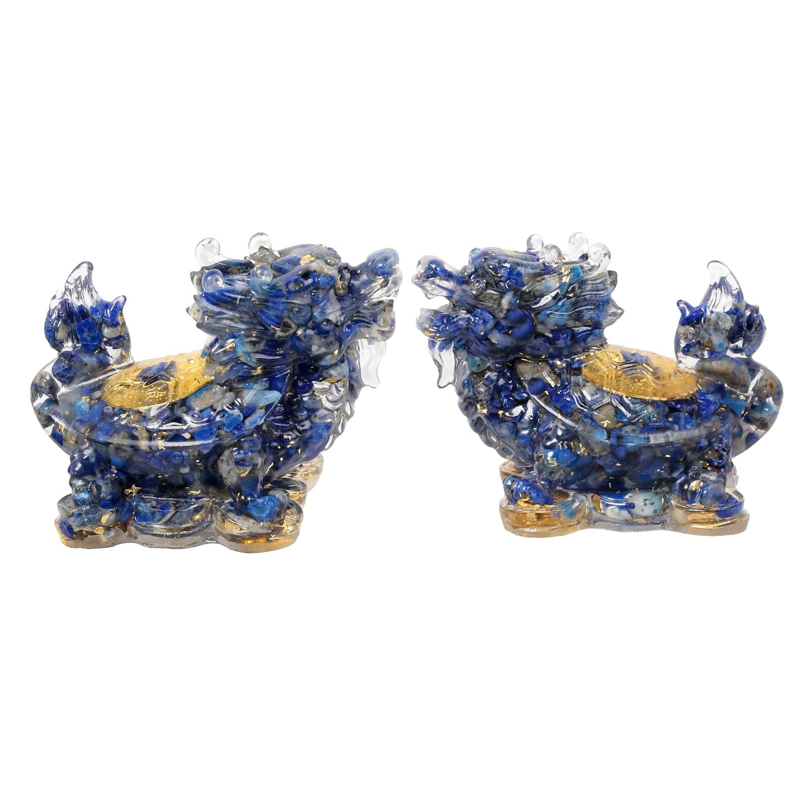 Tortue dragon en cristal lapis lazuli mookaitedecor contre le stress au bureau